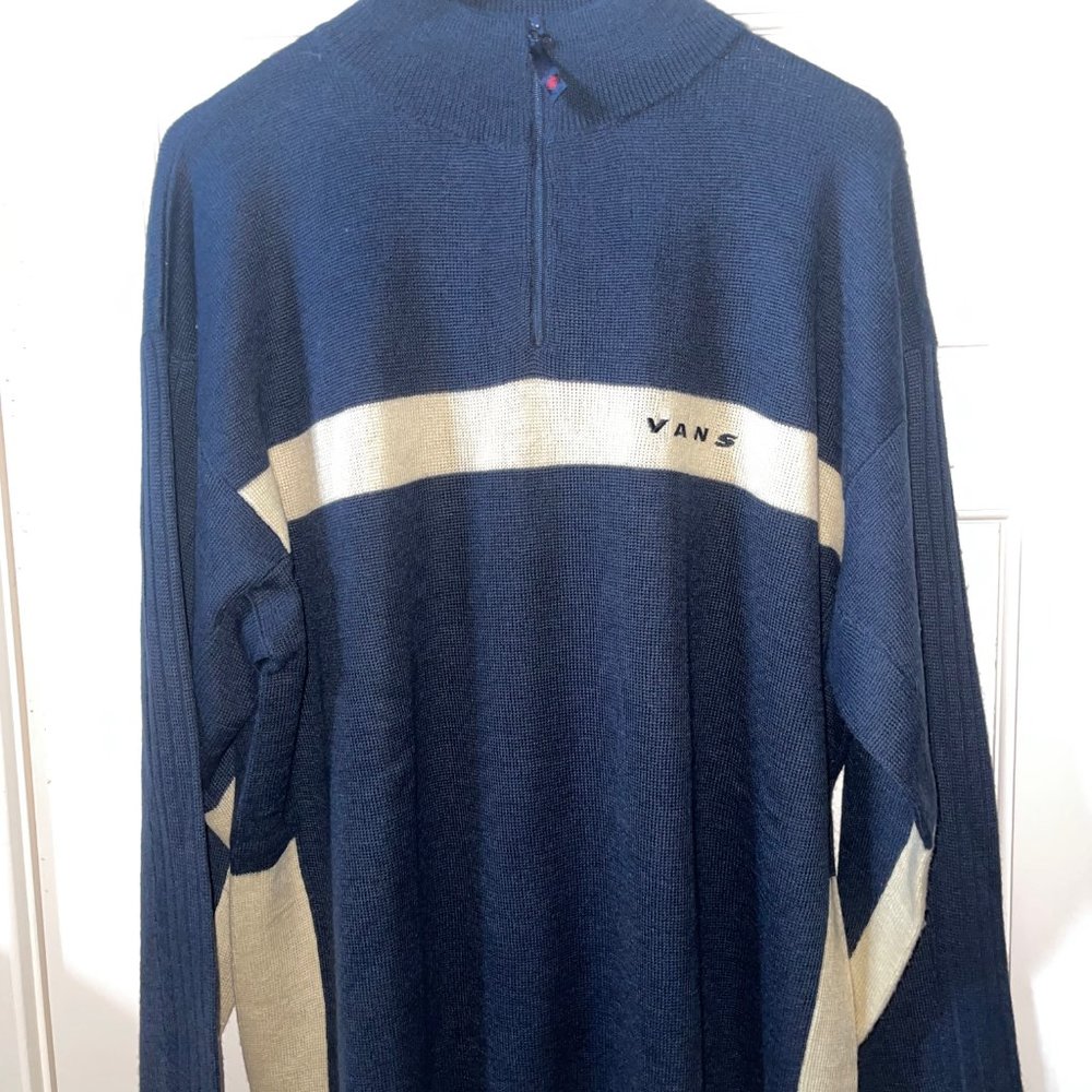 Vans Ski Snowboard 1/4 Zip Logo Sweater XXL
